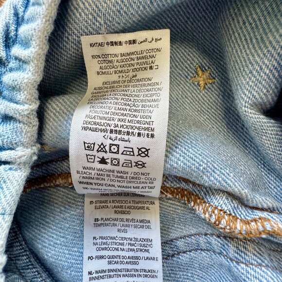 MINI BODEN Denim Star Jeans Girls 9 Blue Jean Pockets Embroidered Elastic Waist - Picture 8 of 8